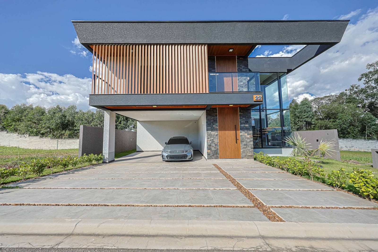 Fachada de casa moderna