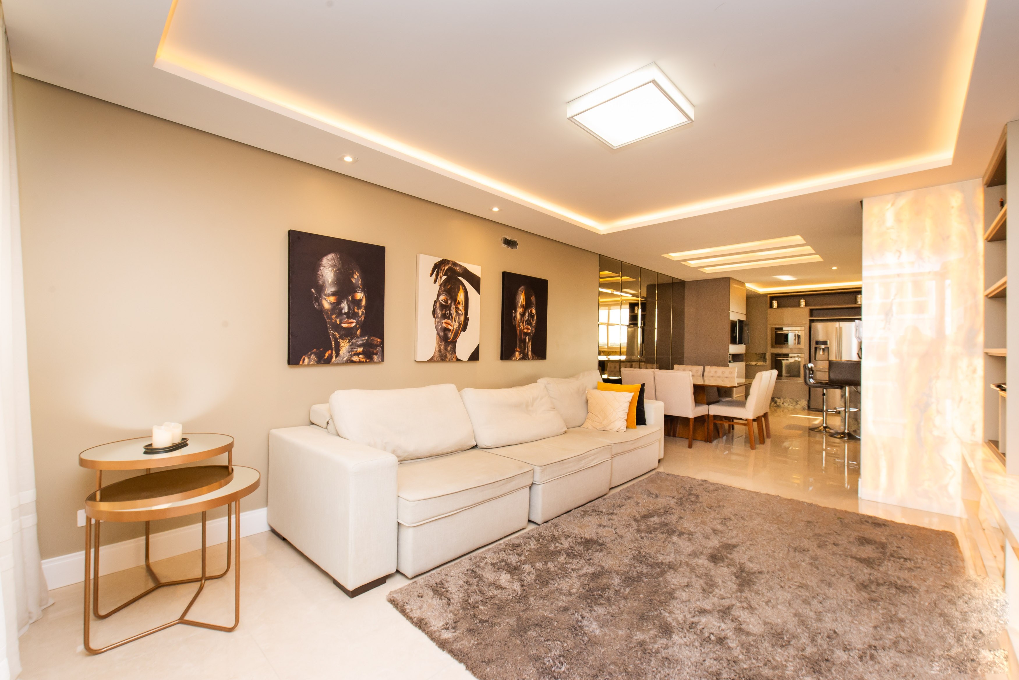 Sala preparada para sessão de fotos